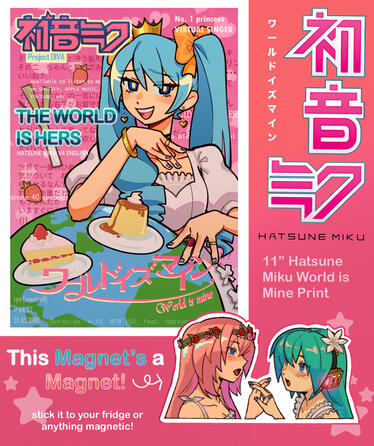 Hatsune Miku print + magnet