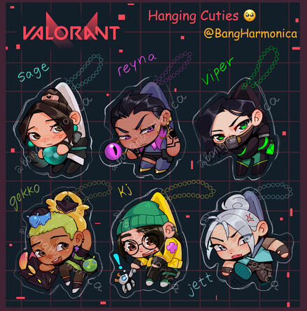 Valorant keychain designs